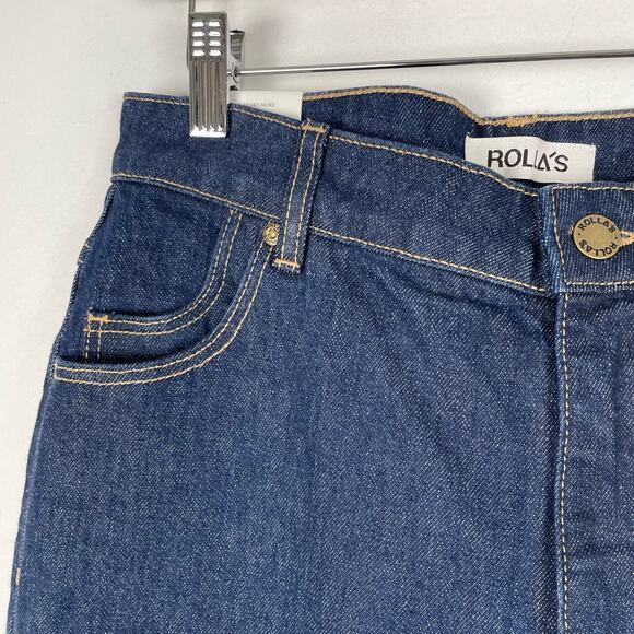 ROLLAβS Original High Rise Straight Jeans Rinse Blue NWT Sz 30 Medium Dark Wash - Picture 15 of 16